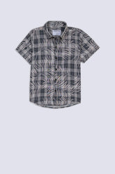 Leaves Print Boy's Casual Shirt